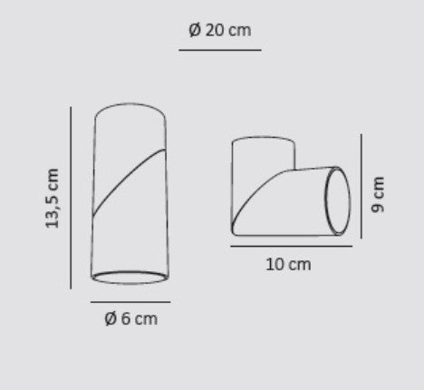 LINK-PB Lampada da soffitto bianco opaco, orientabile con sorgente luminosa GU10 inclusa