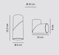 LINK-PB Lampada da soffitto bianco opaco, orientabile con sorgente luminosa GU10 inclusa