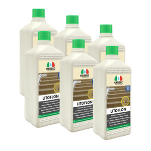 Protettivo antimacchia per cemento, pietre arenarie LITOFLON   1LTx6Pz