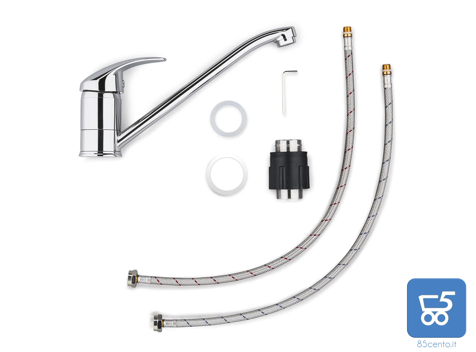 LIVARNO Home Rubinetto Monocomando per Lavabo Leva Risparmio Idrico 2 Livelli