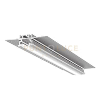 LIVERPOOL FM- SISTEMA MODULARE SEZIONABILE AD INACASSO E SCOMPARSA PIU DIFFUSORE TRASPARENTE COLORE ARGENTO OSSIDATO MT 2