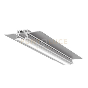 LIVERPOOL FM- SISTEMA MODULARE SEZIONABILE AD INACASSO E SCOMPARSA PIU DIFFUSORE TRASPARENTE COLORE ARGENTO OSSIDATO MT 2