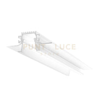 LIVERPOOL RG -  SISTEMA MODULARE SEZIONABILE AD INACASSO E SCOMPARSA PIU DIFFUSORE 20mm RIENTRATO TRASPARENTE COLORE BIANCO MT 2