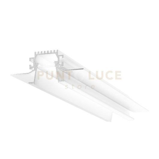 LIVERPOOL RG -  SISTEMA MODULARE SEZIONABILE AD INACASSO E SCOMPARSA PIU DIFFUSORE 20mm RIENTRATO TRASPARENTE COLORE BIANCO MT 2