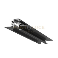 LIVERPOOL RP  - SISTEMA MODULARE SEZIONABILE AD INACASSO E SCOMPARSA PIU DIFFUSORE 20mm RIENTRATO TRASPARENTE COLORE NERO MT2