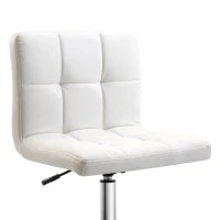 Sedia da Ufficio Ergonomica, Sedia Girevole Altezza Regolabile in Pelle Sintetica 46 × 51 × 80-92cm