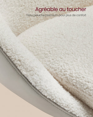 Sedia regolabile da toeletta sedia girevole da ufficio sgabello da bar con schienale e base in acciaio per bar ufficio toeletta sala da pranzo bianco 12_0004966