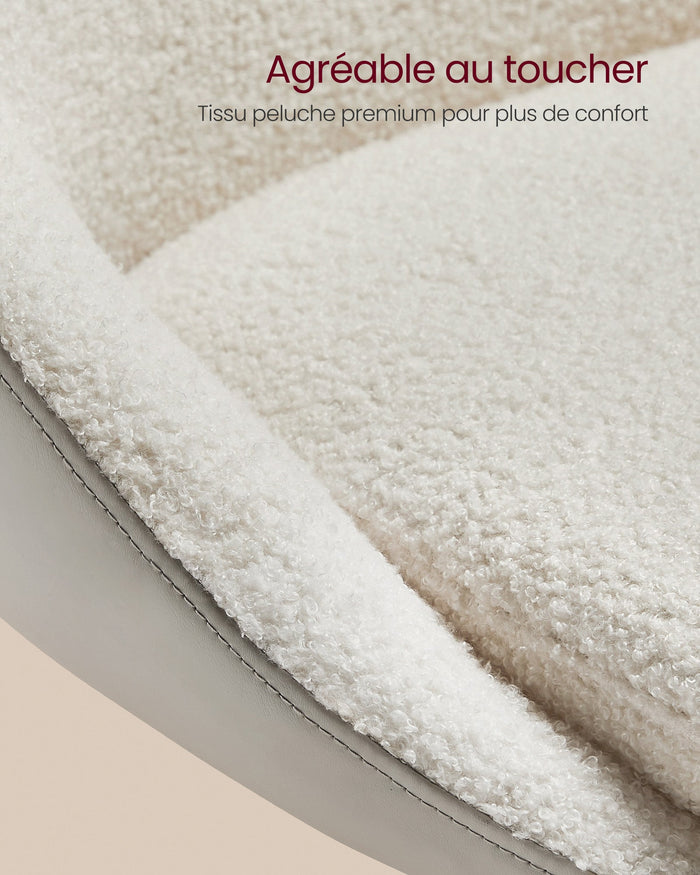 Sedia regolabile da toeletta sedia girevole da ufficio sgabello da bar con schienale e base in acciaio per bar ufficio toeletta sala da pranzo bianco 12_0004966