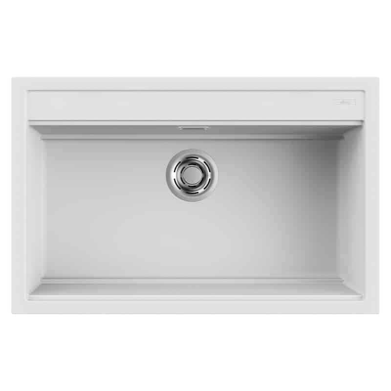 Lavello Elleci Incasso 1 vasca 79x51 Best 130 Keratek Plus Bianco White Assoluto LKB13096