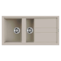 Lavello Elleci Incasso 2 vasche 100 x 51 Best 475 Keratek Plus Champagne LKB47595