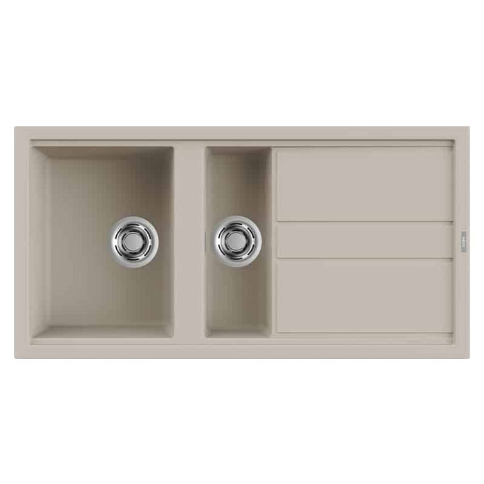 Lavello Elleci Incasso 2 vasche 100 x 51 Best 475 Keratek Plus Champagne LKB47595