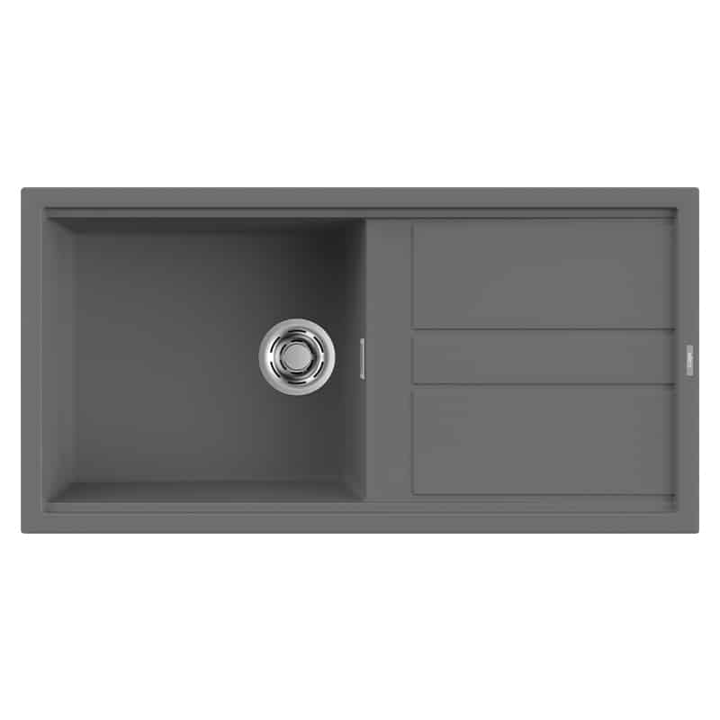 Lavello Elleci Incasso 1 vasca 100x51 Best 480 Keratek Plus Grigio Dark Grey LKB48099