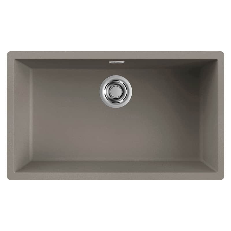 Lavello Elleci Incasso 1 vasca 75,6x45,6 Zen 130 Keratek Plus Grigio Dove Grey LKZ13093