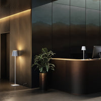 Lampada da Terra Poldina Corten 230V Piantana con spina 28x150cm - Design Moderno in Alluminio