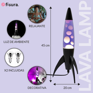 Lampada a lava Rocket Viola