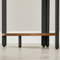 Scaffale angolare a 5 ripiani libreria angolare unità di stoccaggio multiuso porta piante per soggiorno camera da letto ufficio stile industriale marrone 12_0005616