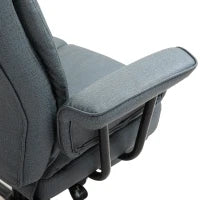 Sedia da Ufficio Ergonomica, Poltrona da Computer, Girevole a 360°, Regolabile in Altezza, con Poggiatesta e Braccioli Imbottiti, con Poggiapiedi, Similpelle, 68 x 80 x 120–126 cm