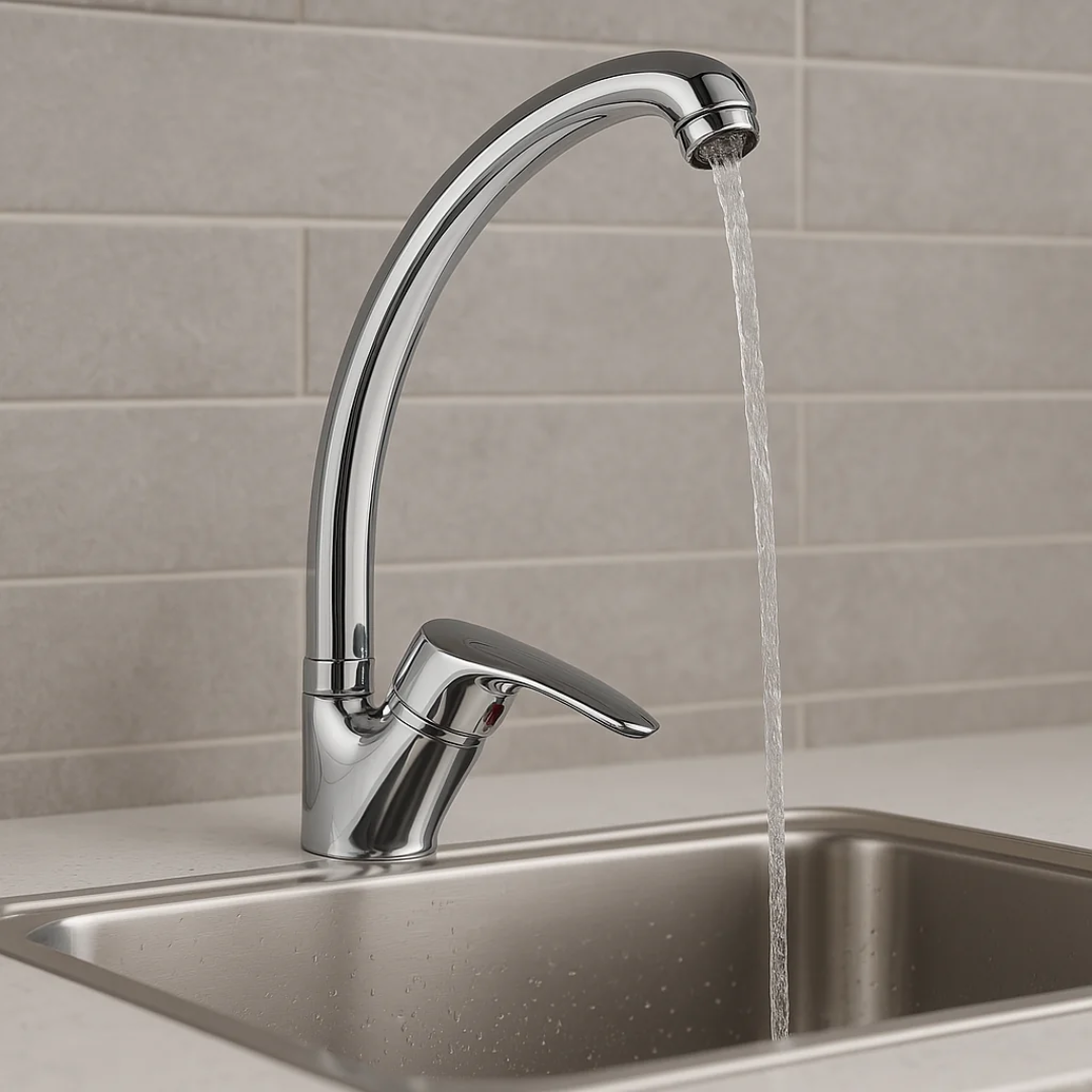 Miscelatore monoforo ottone cucina lisbona allungato erogazione orientabile *** finitura- cromo lucido, confezione 1