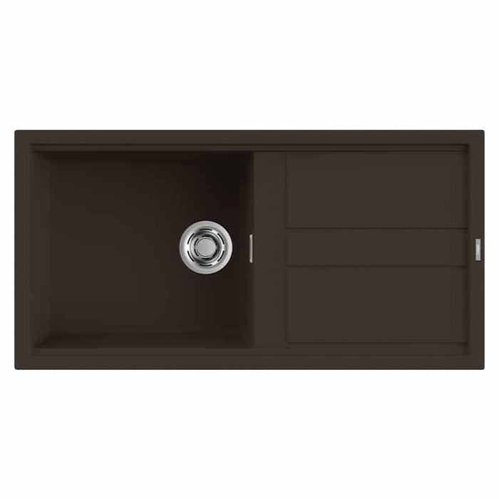 Lavello Elleci Incasso 1 vasca 100x51 Best 480 Granitek Espresso Marrone LGB48078