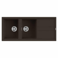 Lavello Elleci Incasso 2 vasche 116x51 Best 500 Granitek Espresso Marrone LGB50078