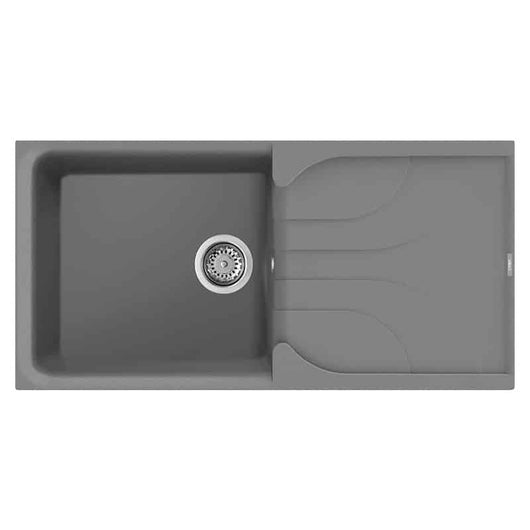 Lavello Elleci Incasso 1 vasca 100x50 Ego 480 Metaltek Grigio Titanium LME48073