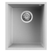 Lavello Elleci Incasso 1 vasca 38x44 Quadra 100 Sottotop Metaltek Grigio Aluminium LMQ10079BSO