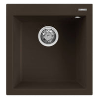 Lavello Elleci Incasso 1 vasca 47x50 Quadra 102 Granitek Espresso Marrone LGQ10278