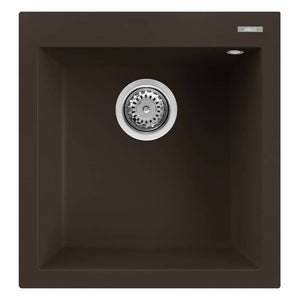 Lavello Elleci Incasso 1 vasca 47x50 Quadra 102 Granitek Espresso Marrone LGQ10278