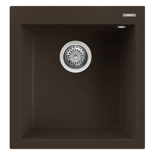 Lavello Elleci Incasso 1 vasca 47x50 Quadra 102 Granitek Espresso Marrone LGQ10278
