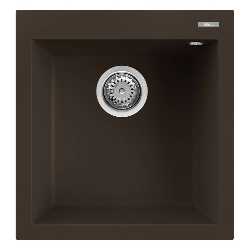 Lavello Elleci Incasso 1 vasca 47x50 Quadra 102 Granitek Espresso Marrone LGQ10278