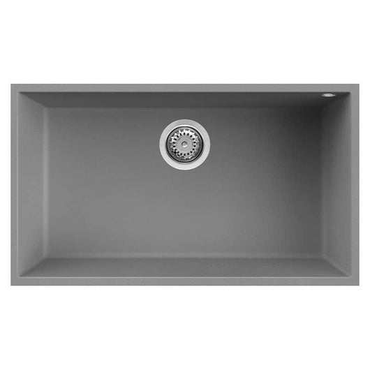 Lavello Elleci Incasso 1 vasca 76x44 Quadra 130 Sottotop Metaltek Grigio Titanium LMQ13073BSO