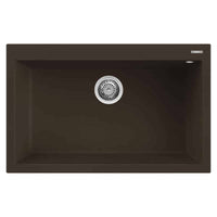 Lavello Elleci Incasso 1 vasca 79x50 Quadra 130 Granitek Espresso Marrone LGQ13078