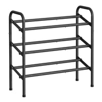 Scarpiera a 2 ripiani regolabile per ingresso facile da montare in metallo nero 12_0005463