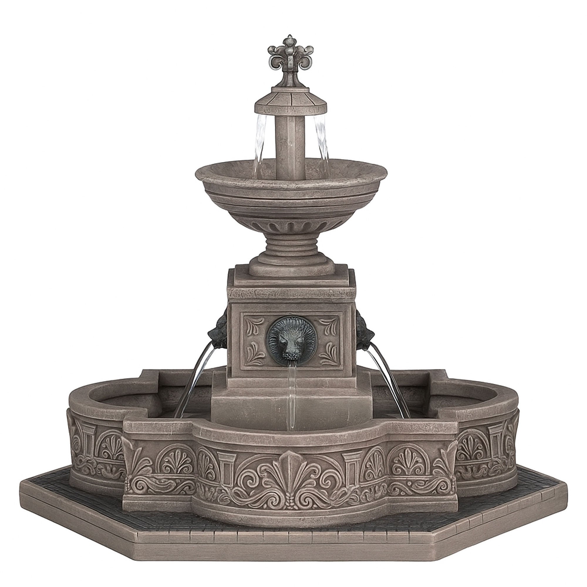 Villaggio Natalizio Fontana Modulare 22,5x19,5x18 cm con Effetto Acqua Realistico