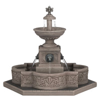 Villaggio Natalizio Fontana Modulare 22,5x19,5x18 cm con Effetto Acqua Realistico