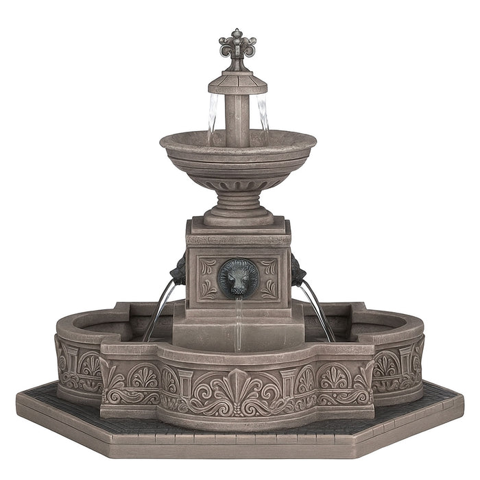 Villaggio Natalizio Fontana Modulare 22,5x19,5x18 cm con Effetto Acqua Realistico