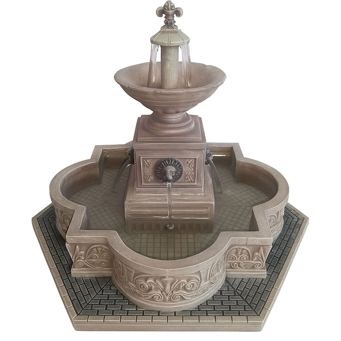 Villaggio Natalizio Fontana Modulare 22,5x19,5x18 cm con Effetto Acqua Realistico