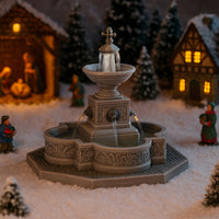 Villaggio Natalizio Fontana Modulare 22,5x19,5x18 cm con Effetto Acqua Realistico