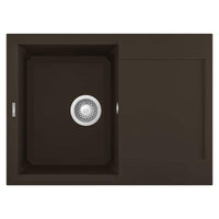 Lavello Elleci Incasso 1 vasca 68x50 Easy 135 Granitek Espresso Marrone LGY13578