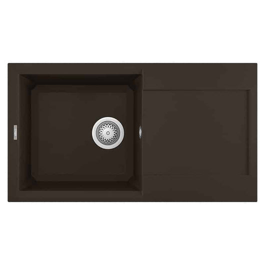 Lavello Elleci Incasso 1 vasca 78x43,5 Easy 290 Granitek Espresso Marrone LGY29078