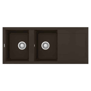 Lavello Elleci Incasso 2 vasche 116x50 Easy 500 Granitek Espresso Marrone LGY50078