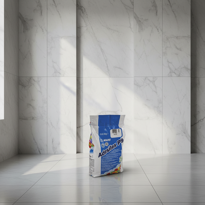 Adesilex p9 adesivo cementizio ad alte prestazioni per piastrelle in ceramica e pietra 5 kg *** colore- grigio, confe...