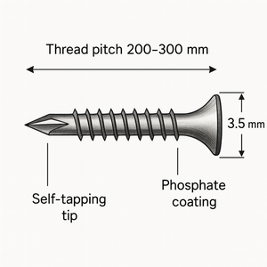 Viti cartongesso lamiera 3,5 x 25 mm punta trapano confezione 1000 pezzi