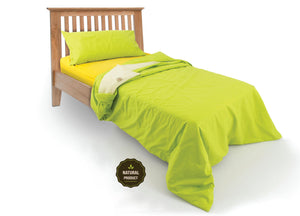 Sacco Copripiumino Per Piumone In 100% Cotone In Tinta Unita Modello L.T - Singolo - Cielo