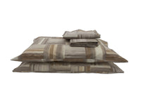 Copripiumino Sacco Piumone In 100% Cotone Disegno Varazze - Singolo - Beige