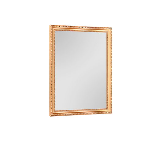 LOLA SPECCHIO DA PARETE CON CORNICE LAVORATA CON GANCI X INSTALLAZIONE ORIZZONTALE E VERTICALE 34X45CM ORO