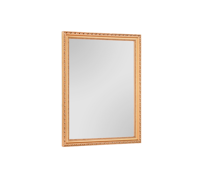 LOLA SPECCHIO DA PARETE CON CORNICE LAVORATA CON GANCI X INSTALLAZIONE ORIZZONTALE E VERTICALE 34X45CM ORO