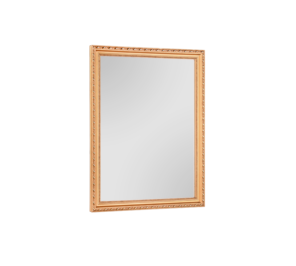 LOLA SPECCHIO DA PARETE CON CORNICE LAVORATA CON GANCI X INSTALLAZIONE ORIZZONTALE E VERTICALE 34X45CM ORO