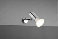 LORENZO H2O APPLIQUE SPOT ORIENTABILE CROMO DA APPLICARE SU SPECCHIO IP44 P. 10CM 1 LUCE ATTACCO GU10