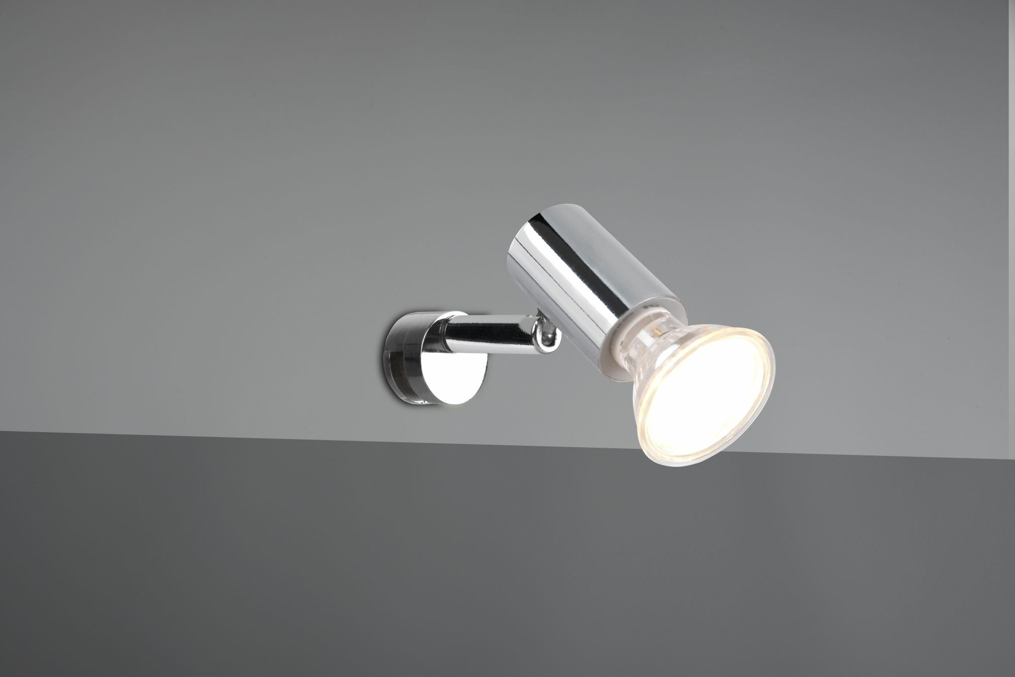 LORENZO H2O APPLIQUE SPOT ORIENTABILE CROMO DA APPLICARE SU SPECCHIO IP44 P. 10CM 1 LUCE ATTACCO GU10